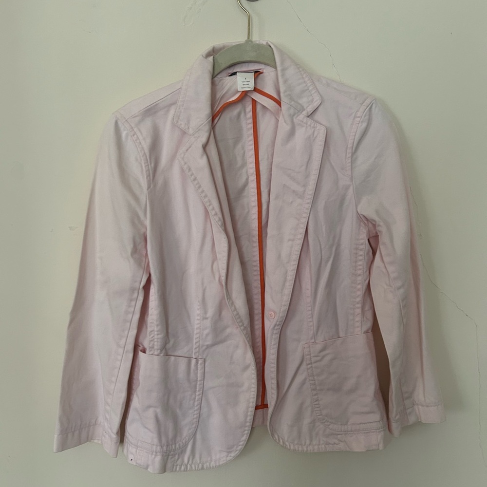 JCrew Women's Pink 100% Cotton Blazer